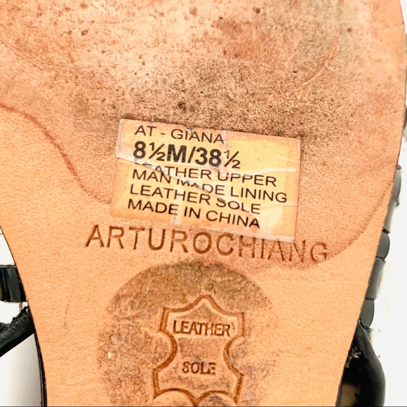 Arturo Chiang Woven Sling Back Shoes Sz 8.5 GUC - Picture 5 of 10